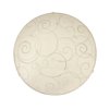 Simple Designs Round Flushmount Ceiling Light with Scroll Swirl Design FM3000-WHT